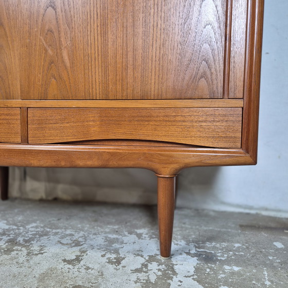 Image 1 of Axel Christensen vintage Deens wandmeubel highboard dressoir
