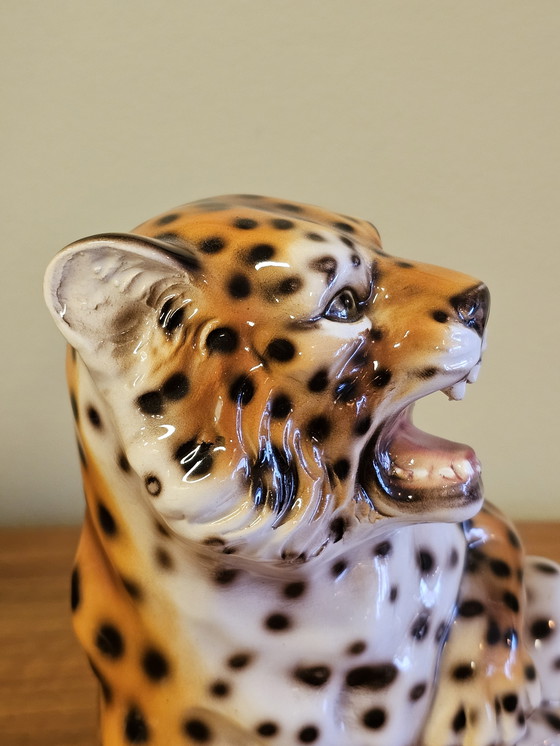 Image 1 of Léopard peint à la main Italie Vintage Retro