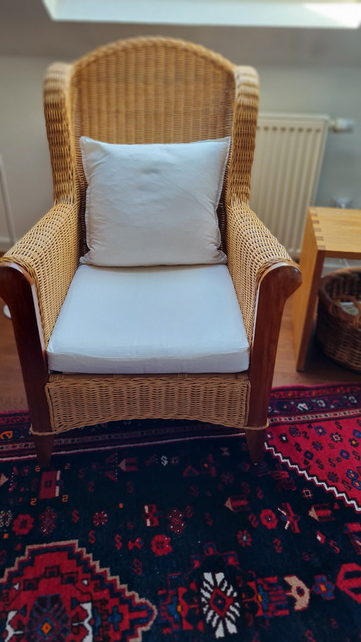 Rieten fauteuil