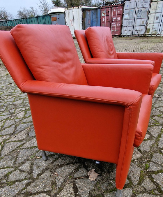 Image 1 of 2 Leolux Paian Fauteuils Oranje 