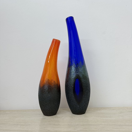 Image 1 of Set di 3 vasi Monica Backstrom per Kosta boda Sweden Moonlanding