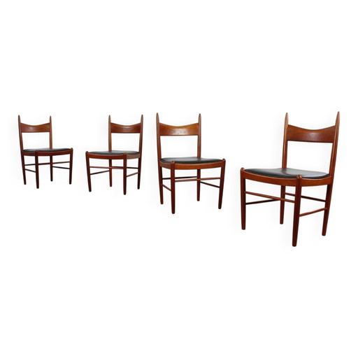 4er Set Teak Stühle von Vestervig Eriksen danish design Vintage