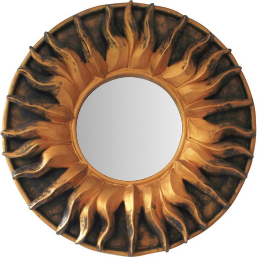 Miroir solaire vintage par Alan Wallis, Royaume-Uni, années 1980