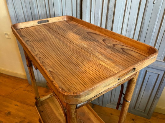 Tea Trolley Table A Tisane Vichy Antique, Side tables, Bamboo, Brown (photo 10 of 22)