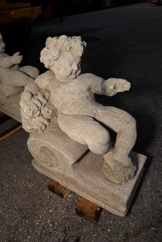 Late 19th Century Italian Carved Stone Putto – Sculpture, Vintage (photo 30 of 39)
