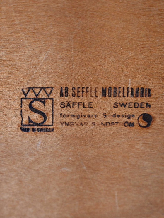 Image 1 of Table d'appoint vintage en teck scandinave, Design by Yngvar Sundström