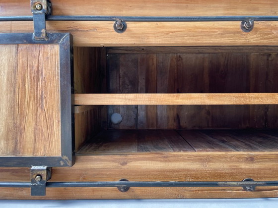Image 1 of Industrial recycled wood TV cabinet 203 cm