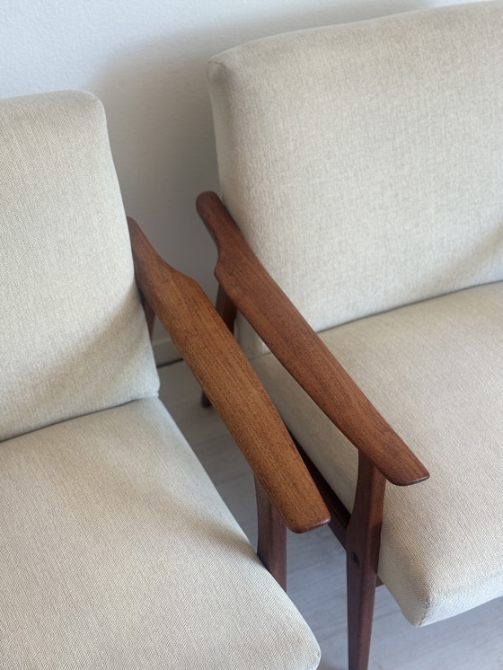 Image 1 of Vintage Danish Easy Chairs Armchairs 1960s