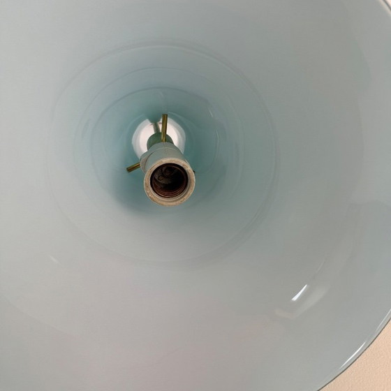 Image 1 of VINTAGE BLUE OPALINE CHANDELIER