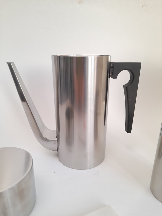 Image 1 of New Arne Jacobsen Coffee Maker, Creamer and Sugar Set for Stelton