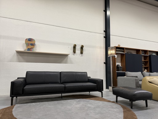 Leolux Bellice 2x110 Bank Ceras Torf mit Hocker