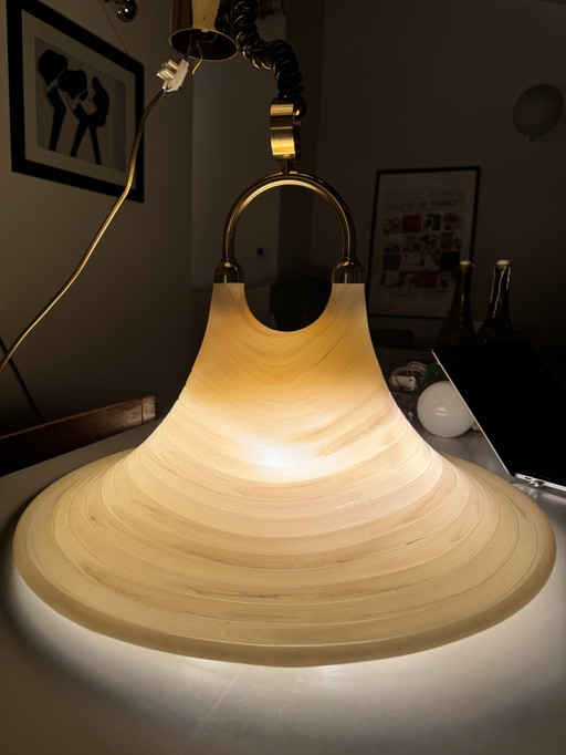 Große Mid-Century Hängeleuchte von Cristtallux Deutschland