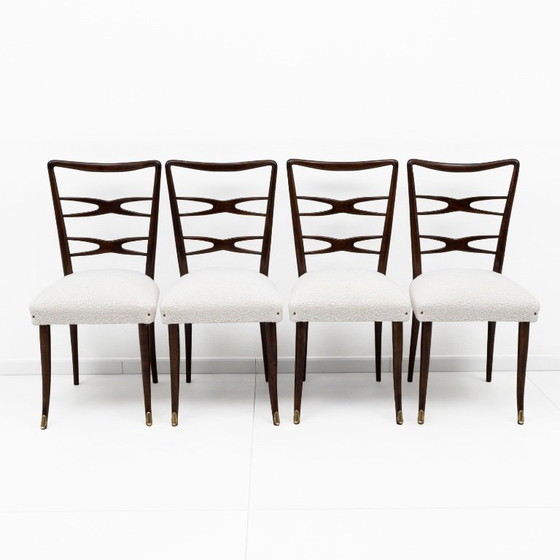 Attributed to Guglielmo Ulrich Mid-Century Dinning Chairs, 1940s, Set of Four – Dining chairs, Wood (photo 3 of 9)