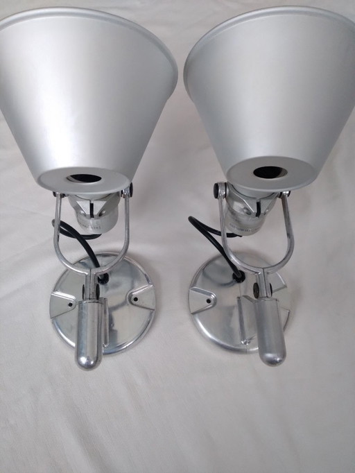 2x Artemide Tolomeo micro Faretto avec interrupteur, design M. De Lucchi & G. Fassina