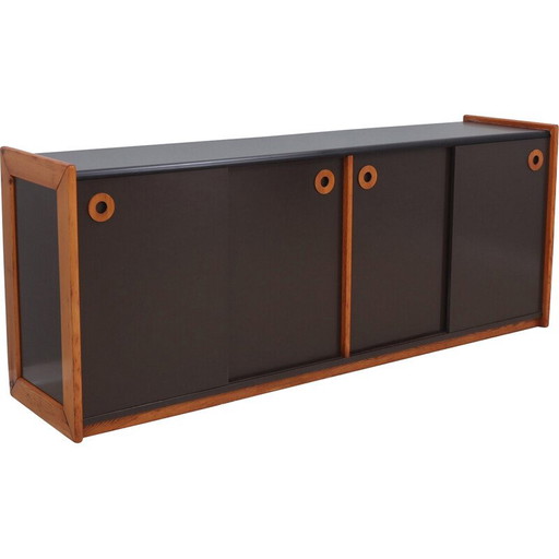 Aparador posmoderno vintage de laminado y madera, década de 1970
