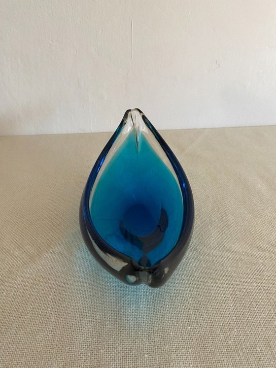 Bol en verre d'art de style Sommerso bleu vintage, années 1960 – Objets déco, Glass (photo 4 of 12)