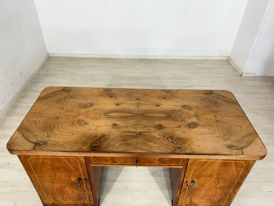 Image 1 of Beautiful Art Deco desk / vintage office desk / work table / table