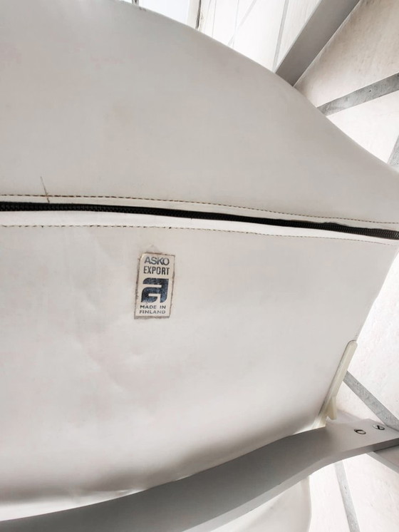 Image 1 of Ilmari Lappalainen Pulkka vintage chair + Ottoman for Asko 1960