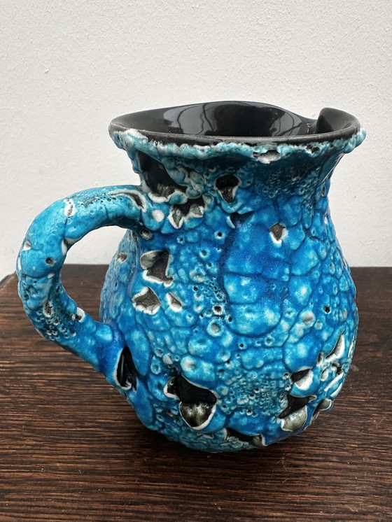 Image 1 of Brocca decorativa vintage Fat Lava Blue