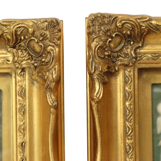 Image 1 of Placche incorniciate in alabastro Biggs and Sons London