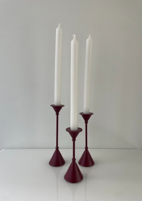 Image 1 of Set van 3 Memphis style kandelaren