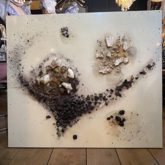 Jef Verbrak, Composition Abstraite, 1970, Techniques Mixtes – Peintures et dessins, Glass, Stone (photo 9 of 14)