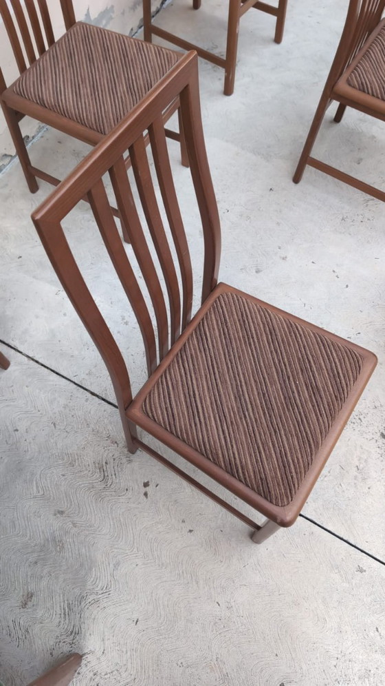 Image 1 of Set di 6 sedie da pranzo di Mario Marenco per Mobilgirgi, anni '70