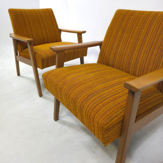 Image 1 of Vintage armchairs 1970s mid-century design – set of 2