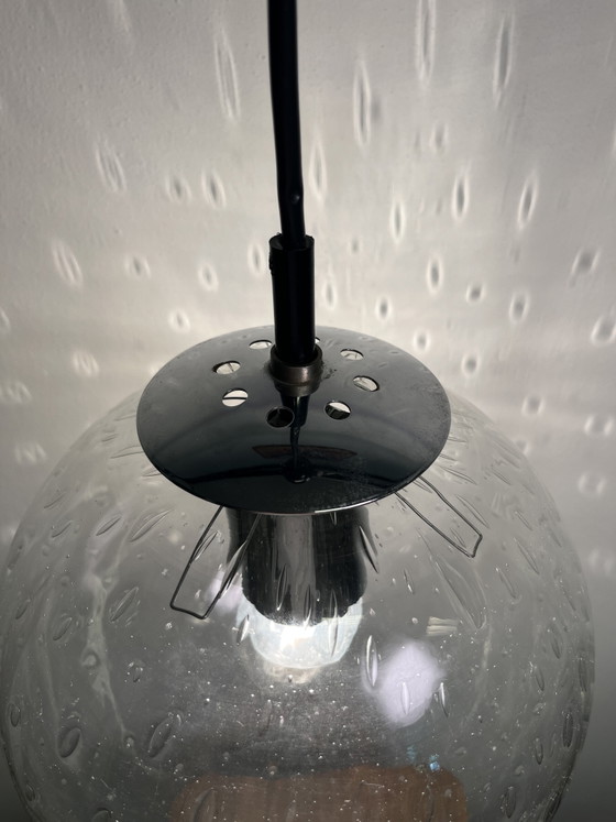 Vintage RAAK Amsterdam Bubble Glass Globe Hanglamp – Dutch Design jaren 70 – Hanglampen, Metal (photo 5 of 15)