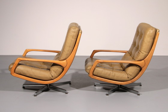 Image 1 of Swivel Lounge Chairs by Eugen Schmidt for Soloform 1960