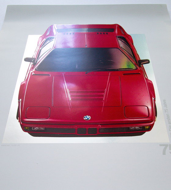 Image 1 of Original Vintage BMW M1 Serigraphy / 75 Years BMW / 1991 / 59.5 x 42cm / Very Rare / No Reprint