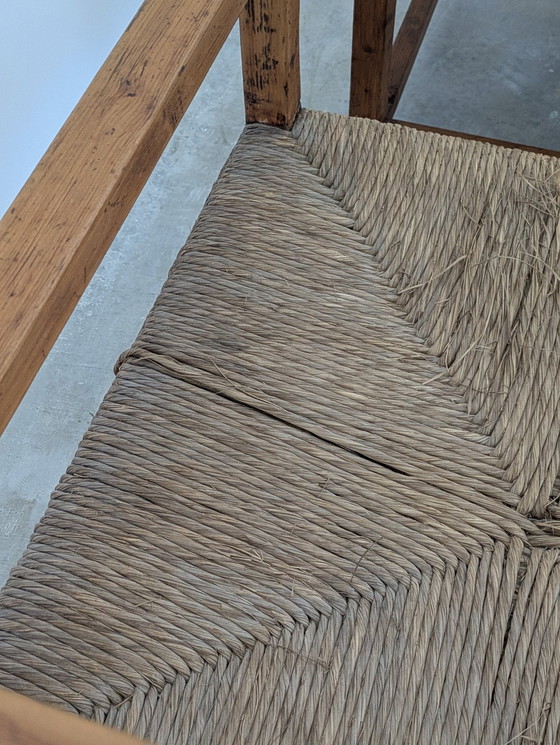 Image 1 of  4 Fauteuil - Hout, Stro, AWARD WINNING INDUSTRIE MALACCA WORKS