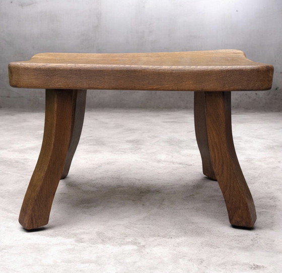 Robuuste Franse Boerenkruk | Massief Eiken | Vintage | Jaren '50-'60 – Bijzettafels, Wood (photo 4 of 15)