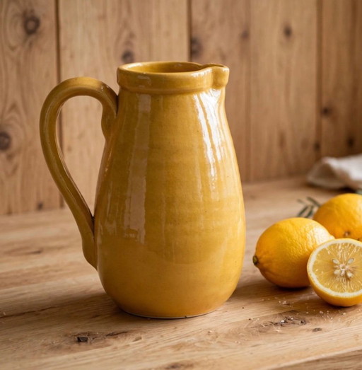 Glasierter Terrakotta-Krug – servies, Ceramic