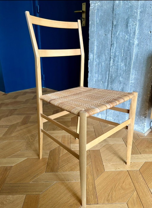 Set van 12 Cassina Superleggera 699 stoelen – Gio Ponti – essenhout en geweven zitting – kuipstoelen, Wood (photo 2 of 5)