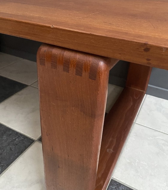 Image 1 of Large Teak coffee table with serving tray 1970s EMC Mobler Denmark