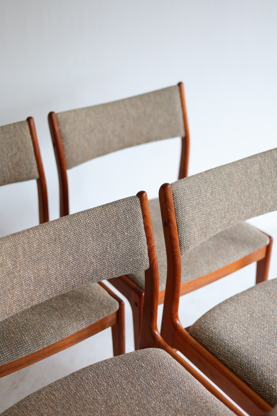 Image 1 of Set van 5 Eetkamerstoelen Johannes Andersen, Deens Jaren 50/60