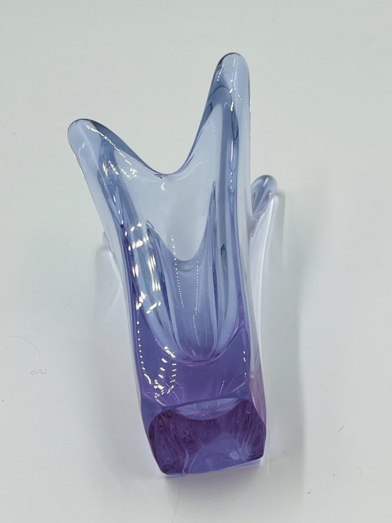 Image 1 of Vintage Murano Crystal Finger Vase, Parma