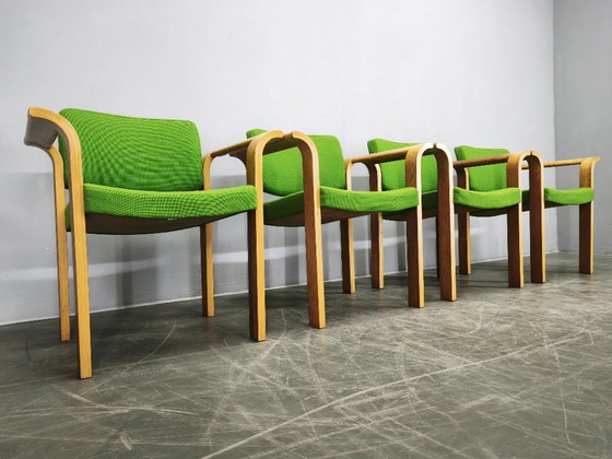 Image 1 of Ensemble de 4 fauteuils danois en chêne, par Magnus Olesen, années 1960