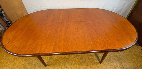 Image 1 of Mid-Century Retro Vintage Teak Oval Extending Dining Table by G Plan – Fresco Range 1960s    Designed by Victor Wilkins | Afromo