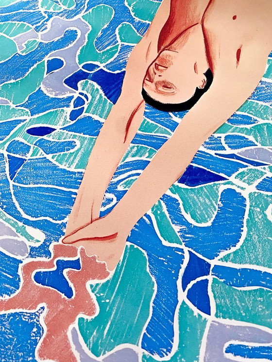 Image 1 of Diver - David Hockney - The Diver - Poster 70 × 100 cm