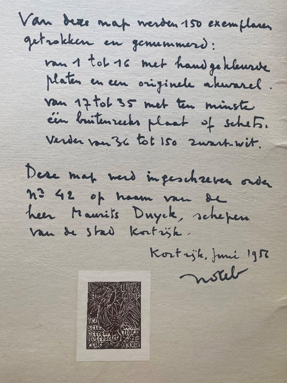 Marcel Notebaert - 8 dessins en noir et blanc de personnages et de scènes. – Peintures et dessins, Paper (photo 10 of 10)