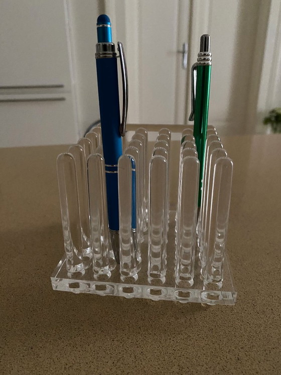 Image 1 of Guzzini Fakiro VIP Utensilo, portapenne in lucite degli anni '80, Italia, raro e bellissimo