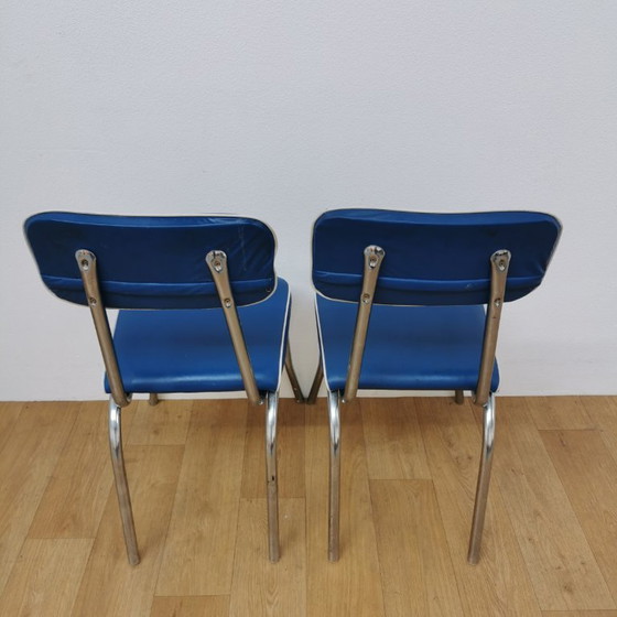 Image 1 of Sedie vintage Mid-Century in tubo cromato e similpelle, sedie da pranzo