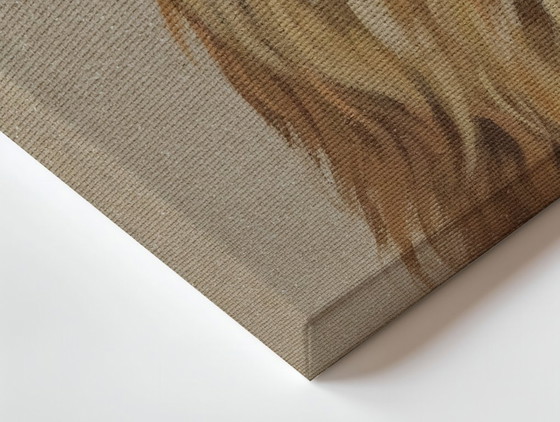 Image 1 of Flower Child Lion, reproduction on canvas, 80x80 cm, Sandra Kolondam