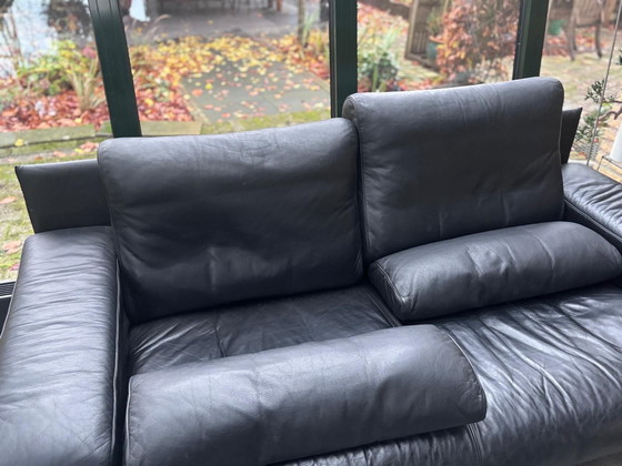 Image 1 of ROLF BENZ leather design sofa black in top condition!!