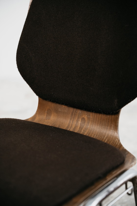 Image 1 of Ensemble de salle à manger style Carlo Ratti avec 6 chaises, design moderne des années 1970