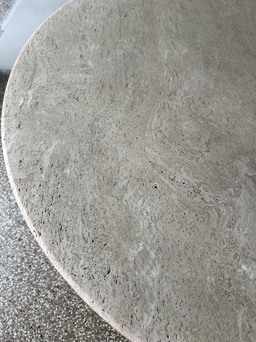 Eettafel in travertine Angelo Mangeriotti