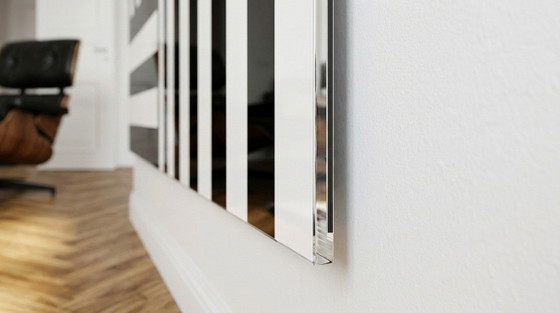 XXL Ausführung - Hyper Modern Abstrakt Minimalismus Schwarz Weiss auf 5 mm Acrylglas 140x140 Cm – Kunstdrucke (photo 5 of 6)