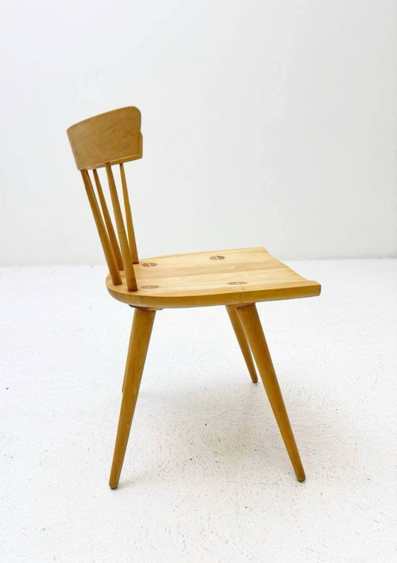 Image 1 of Set di 4 sedie a fuso disegnate da Paul McCobb per Planner Group, anni '20.